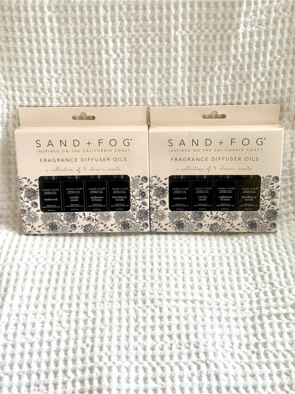 Sand + Fog Fragrance Diffuser Oils 8 Pack Teakwood Vanilla Cashmere Blackberry